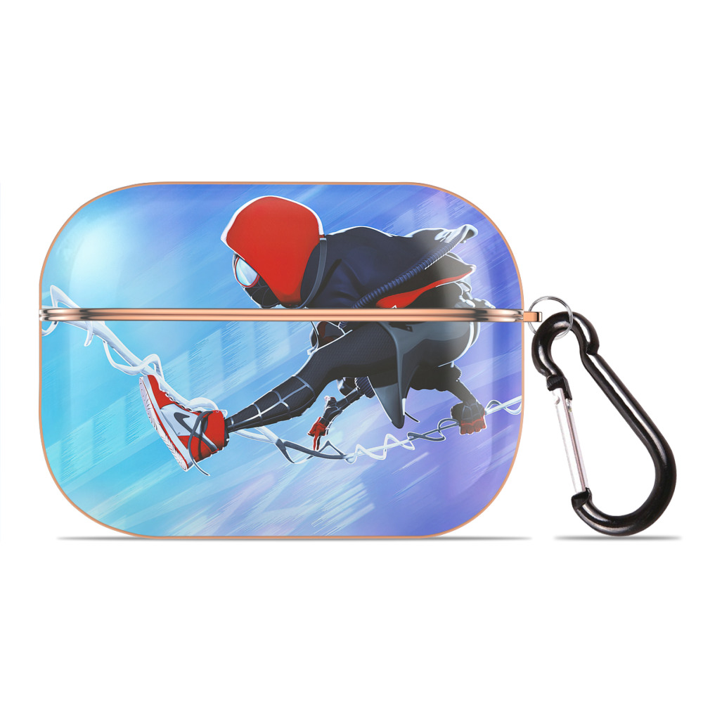 （画像用） Spider Man スパイダーマン 【AirPods Pro用】ハードシェル保護ケース｜耐衝撃・防指紋・カラビナ付き商品仕様