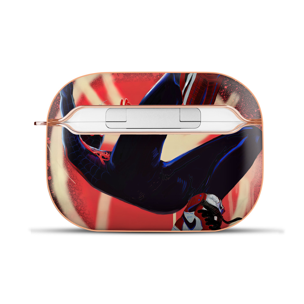 （画像用） Spider Man スパイダーマン 【AirPods Pro用】ハードシェル保護ケース｜耐衝撃・防指紋・カラビナ付き商品仕様