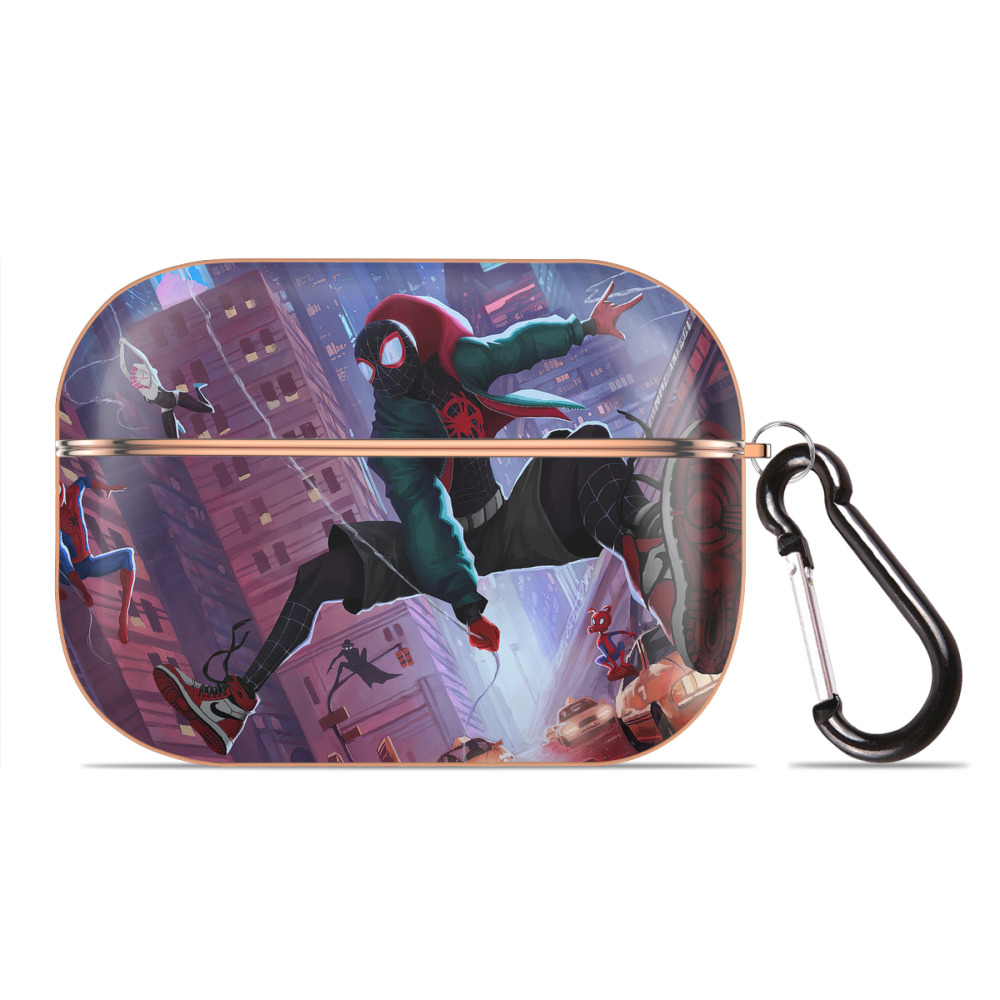 （画像用） Spider Man スパイダーマン 【AirPods Pro用】ハードシェル保護ケース｜耐衝撃・防指紋・カラビナ付き商品仕様