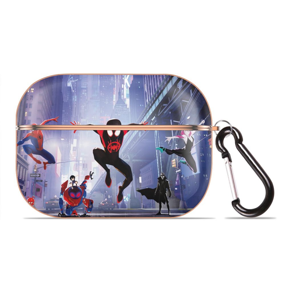 （画像用） Spider Man スパイダーマン 【AirPods Pro用】ハードシェル保護ケース｜耐衝撃・防指紋・カラビナ付き商品仕様