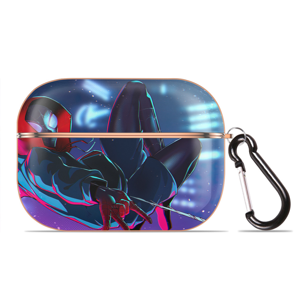 （画像用） Spider Man スパイダーマン 【AirPods Pro用】ハードシェル保護ケース｜耐衝撃・防指紋・カラビナ付き商品仕様