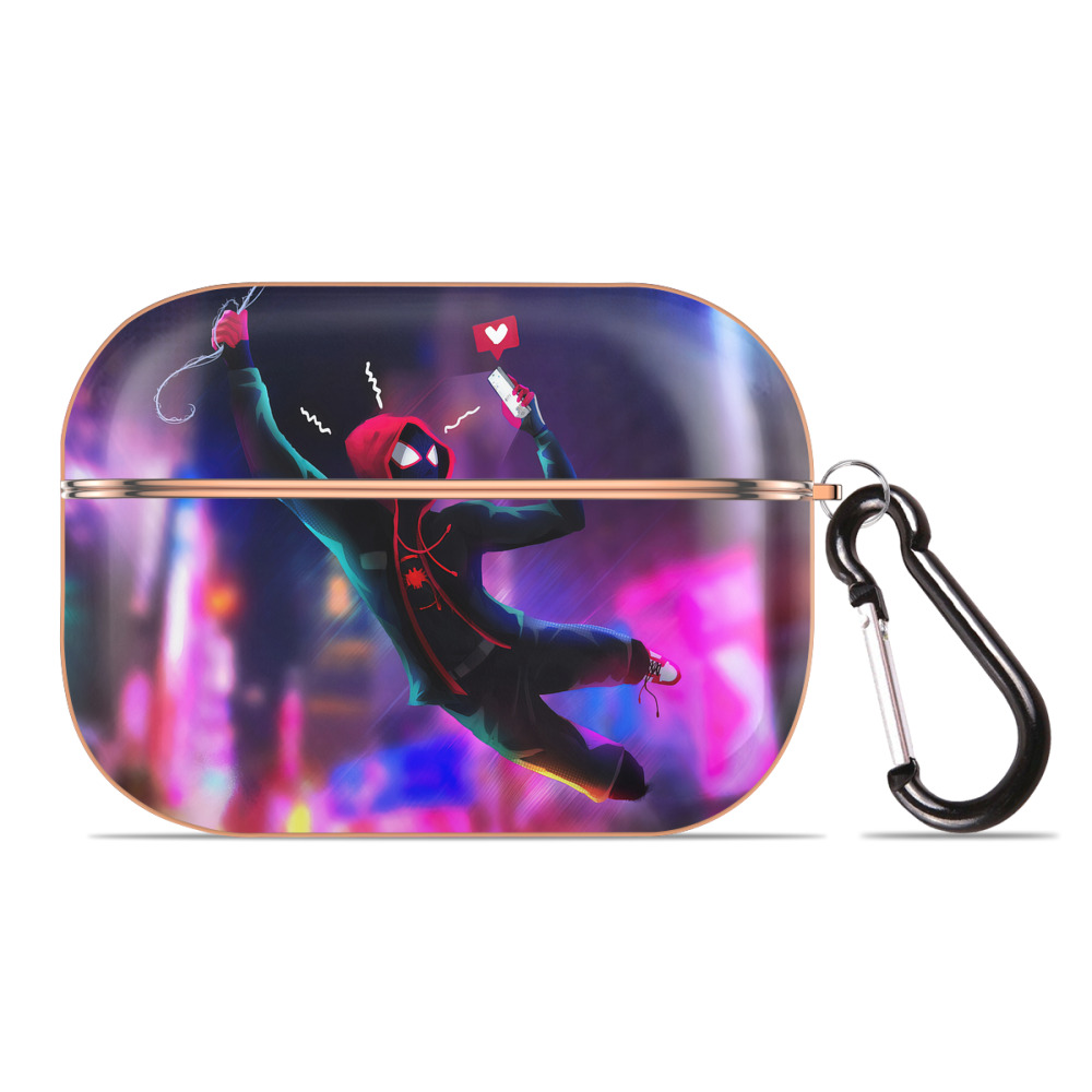 （画像用） Spider Man スパイダーマン 【AirPods Pro用】ハードシェル保護ケース｜耐衝撃・防指紋・カラビナ付き商品仕様