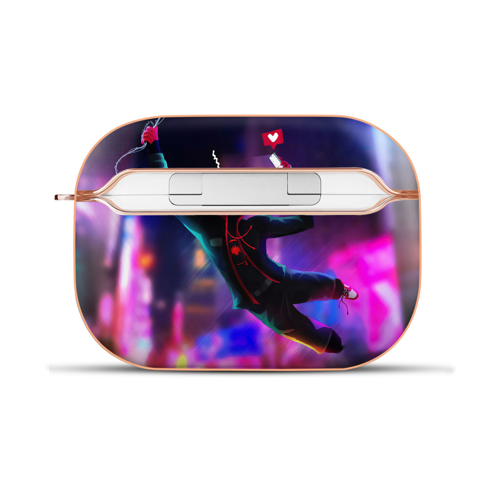 （画像用） Spider Man スパイダーマン 【AirPods Pro用】ハードシェル保護ケース｜耐衝撃・防指紋・カラビナ付き商品仕様
