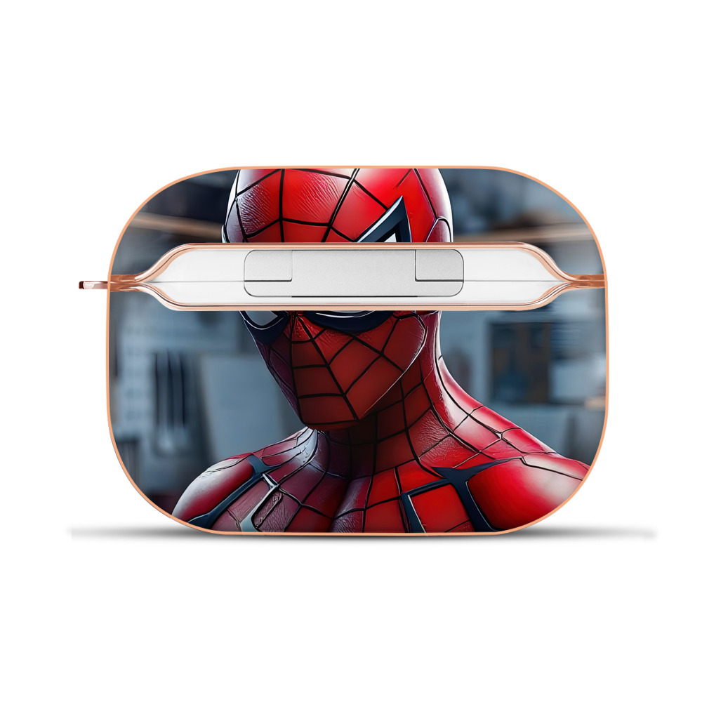 （画像用） Spider Man スパイダーマン 【AirPods Pro用】ハードシェル保護ケース｜耐衝撃・防指紋・カラビナ付き商品仕様
