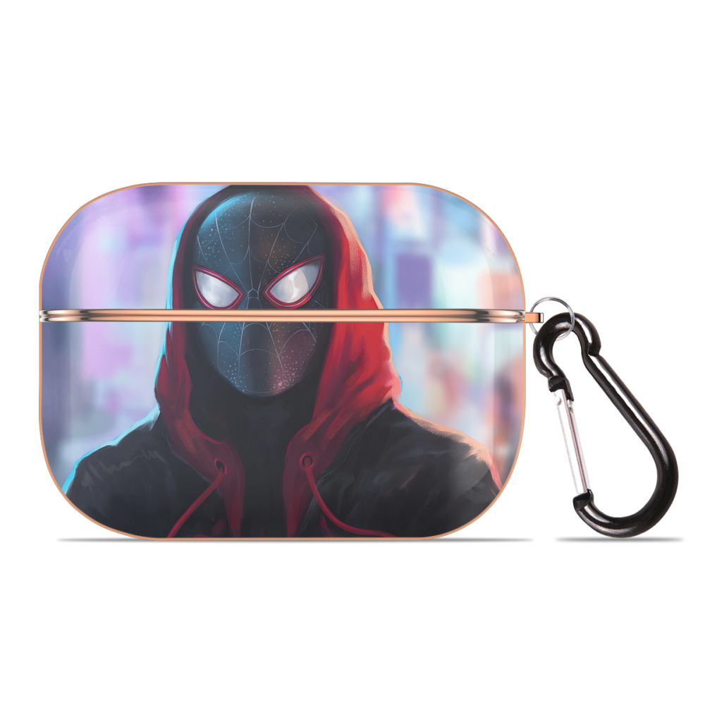 （画像用） Spider Man スパイダーマン 【AirPods Pro用】ハードシェル保護ケース｜耐衝撃・防指紋・カラビナ付き商品仕様