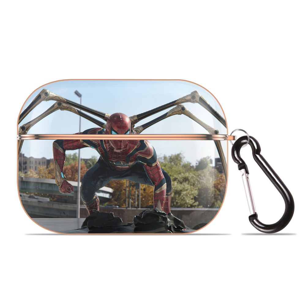 （画像用） Spider Man スパイダーマン 【AirPods Pro用】ハードシェル保護ケース｜耐衝撃・防指紋・カラビナ付き商品仕様