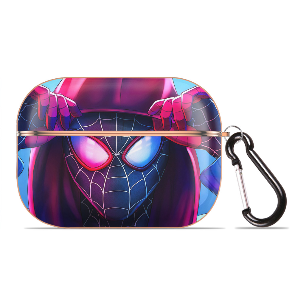 （画像用） Spider Man スパイダーマン 【AirPods Pro用】ハードシェル保護ケース｜耐衝撃・防指紋・カラビナ付き商品仕様