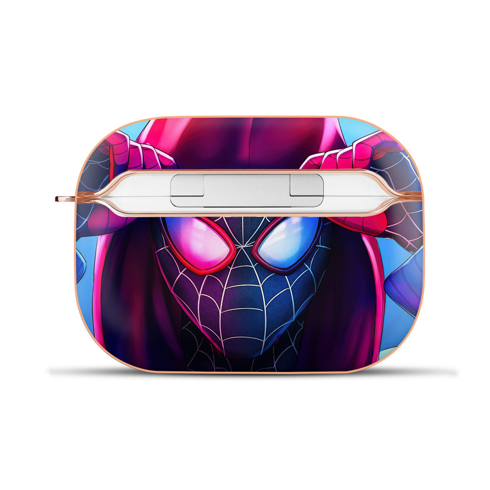 （画像用） Spider Man スパイダーマン 【AirPods Pro用】ハードシェル保護ケース｜耐衝撃・防指紋・カラビナ付き商品仕様
