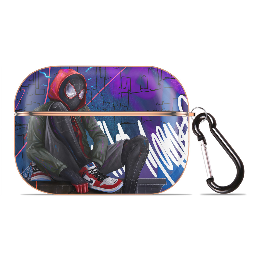 （画像用） Spider Man スパイダーマン 【AirPods Pro用】ハードシェル保護ケース｜耐衝撃・防指紋・カラビナ付き商品仕様