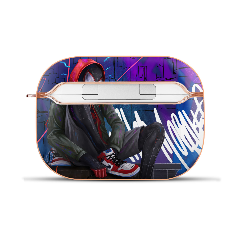 （画像用） Spider Man スパイダーマン 【AirPods Pro用】ハードシェル保護ケース｜耐衝撃・防指紋・カラビナ付き商品仕様