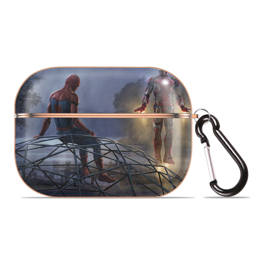 （画像用） Spider Man スパイダーマン 【AirPods Pro用】ハードシェル保護ケース｜耐衝撃・防指紋・カラビナ付き商品仕様