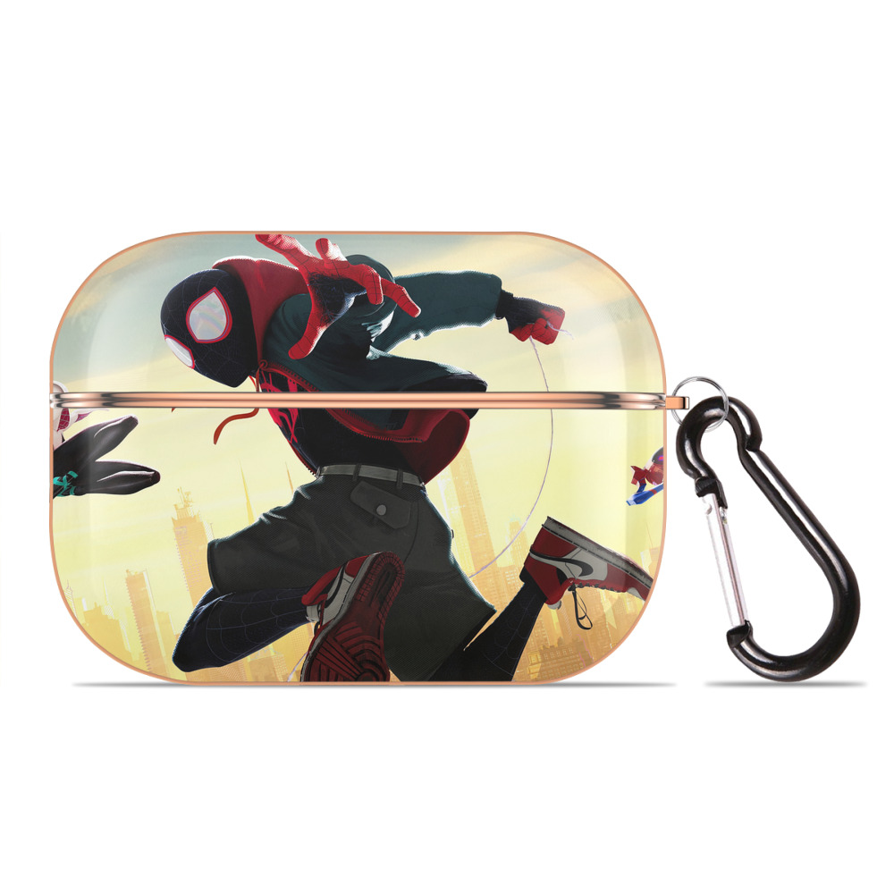 （画像用） Spider Man スパイダーマン 【AirPods Pro用】ハードシェル保護ケース｜耐衝撃・防指紋・カラビナ付き商品仕様