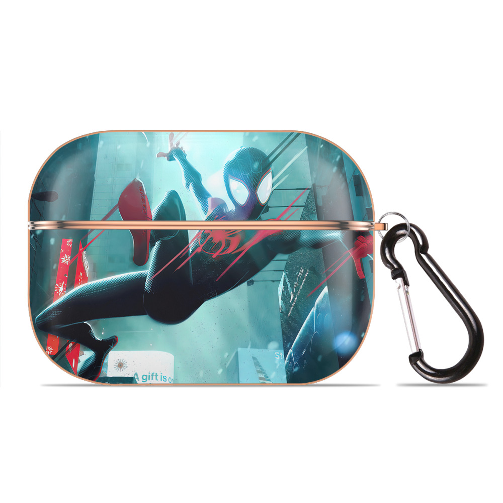 （画像用） Spider Man スパイダーマン 【AirPods Pro用】ハードシェル保護ケース｜耐衝撃・防指紋・カラビナ付き商品仕様
