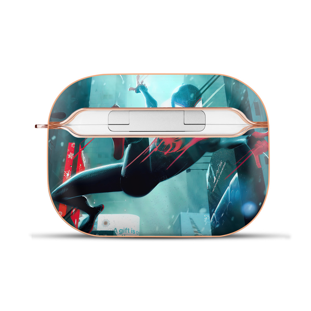 （画像用） Spider Man スパイダーマン 【AirPods Pro用】ハードシェル保護ケース｜耐衝撃・防指紋・カラビナ付き商品仕様