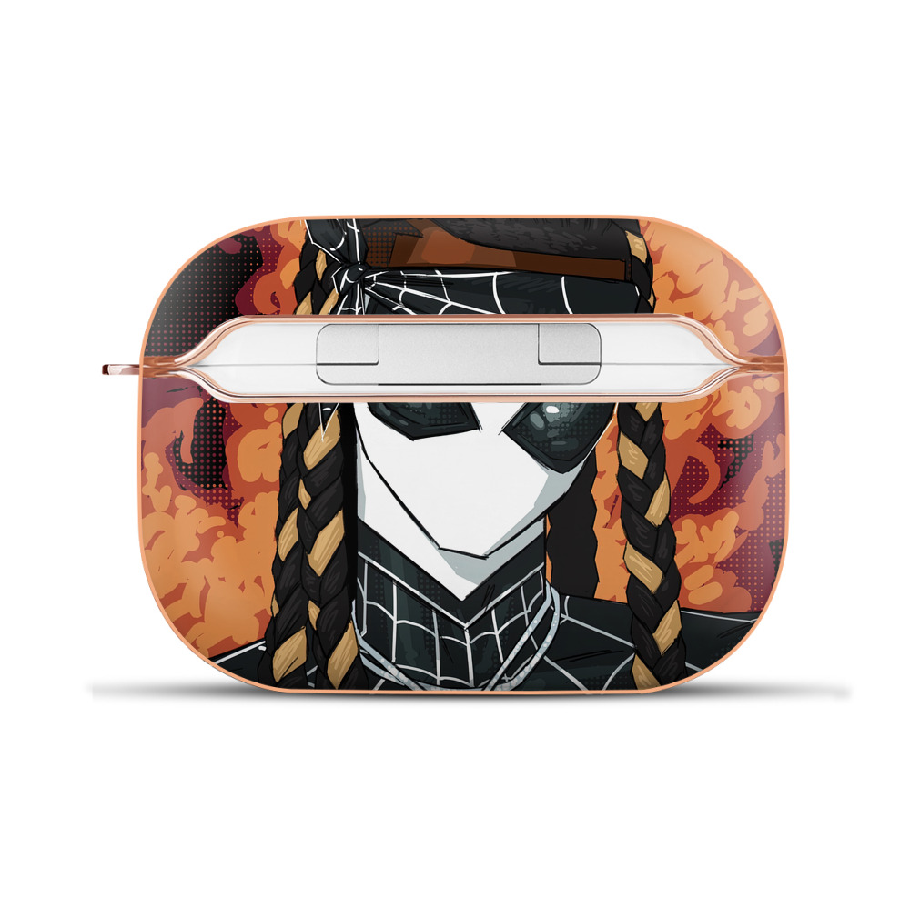 （画像用） Spider Man スパイダーマン 【AirPods Pro用】ハードシェル保護ケース｜耐衝撃・防指紋・カラビナ付き商品仕様