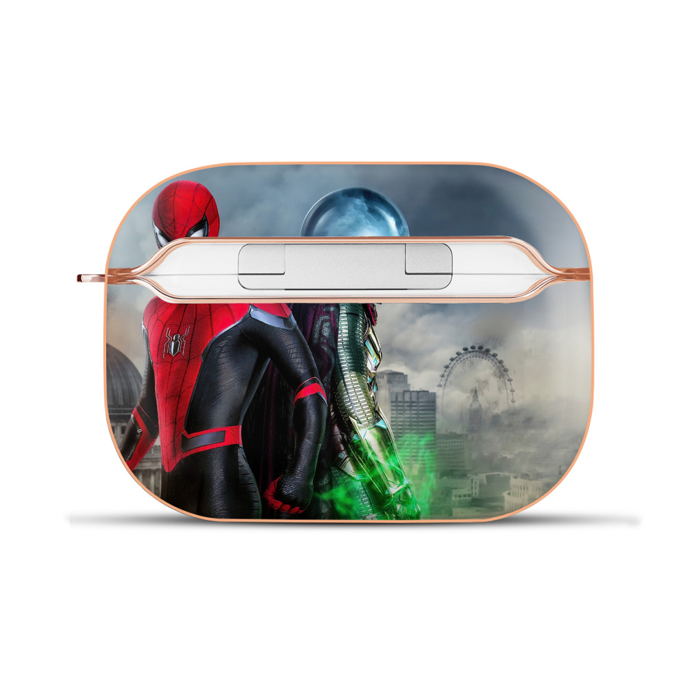 （画像用） Spider Man スパイダーマン 【AirPods Pro用】ハードシェル保護ケース｜耐衝撃・防指紋・カラビナ付き商品仕様