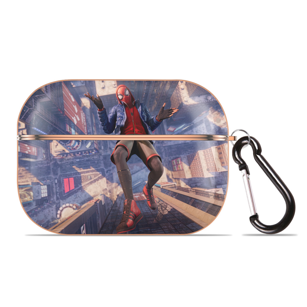 （画像用） Spider Man スパイダーマン 【AirPods Pro用】ハードシェル保護ケース｜耐衝撃・防指紋・カラビナ付き商品仕様