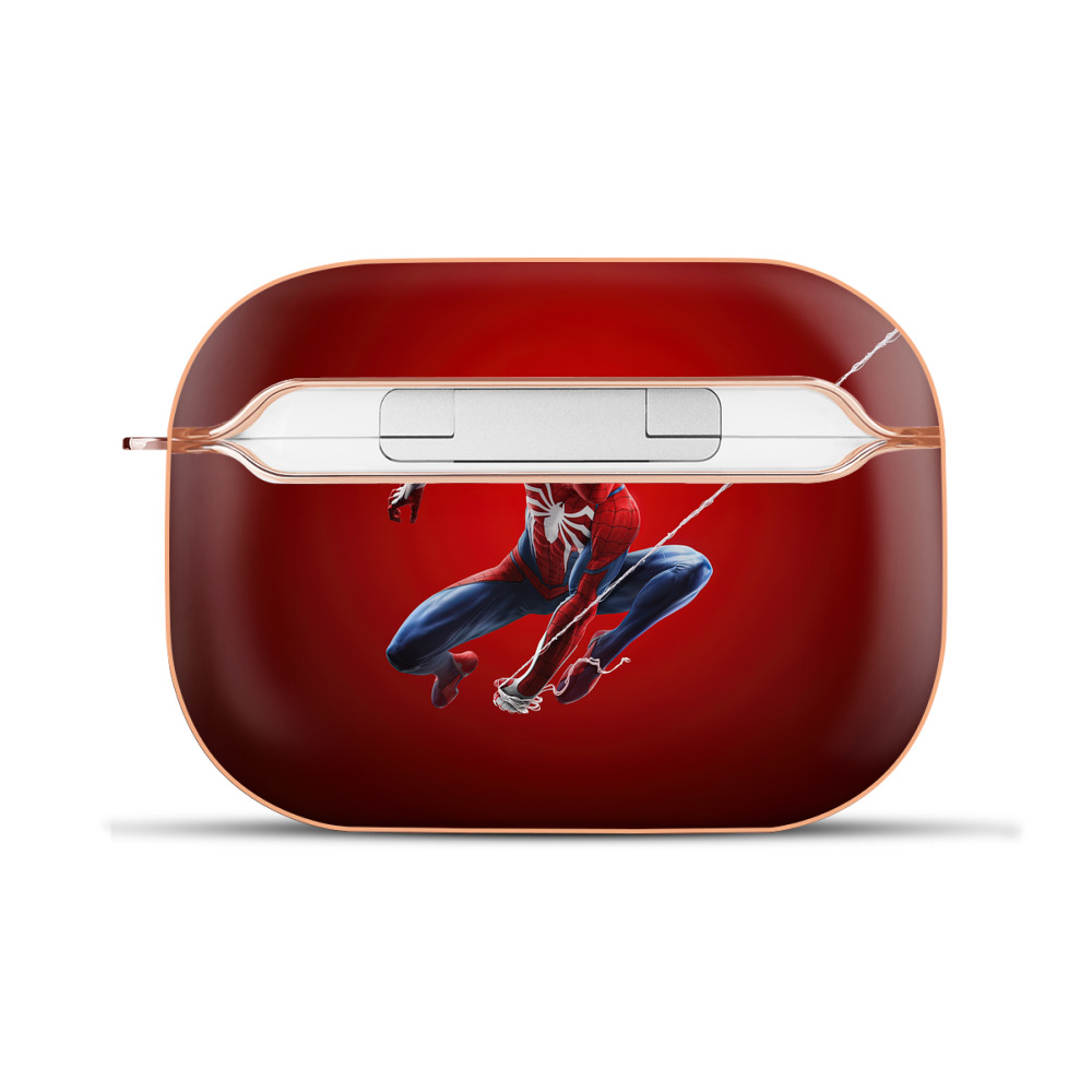 （画像用） Spider Man スパイダーマン 【AirPods Pro用】ハードシェル保護ケース｜耐衝撃・防指紋・カラビナ付き商品仕様