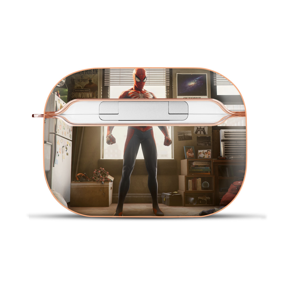 （画像用） Spider Man スパイダーマン 【AirPods Pro用】ハードシェル保護ケース｜耐衝撃・防指紋・カラビナ付き商品仕様