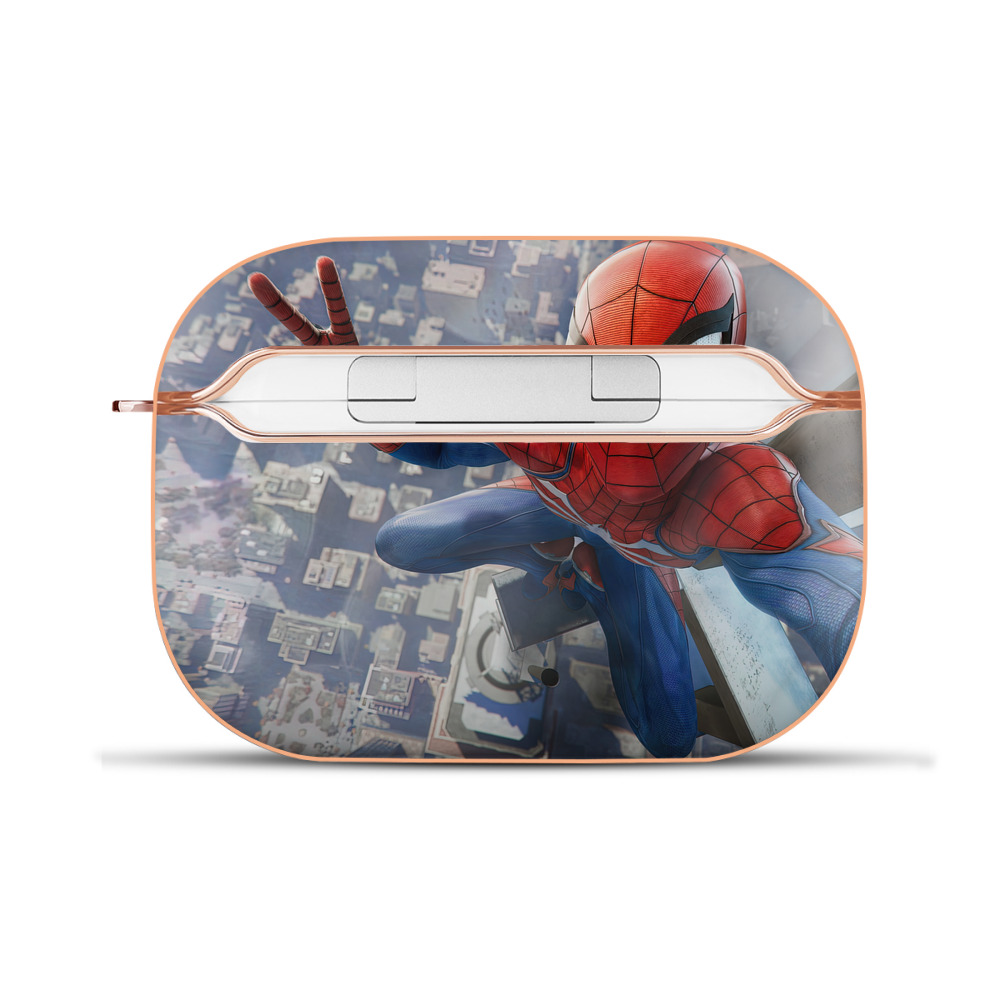 （画像用） Spider Man スパイダーマン 【AirPods Pro用】ハードシェル保護ケース｜耐衝撃・防指紋・カラビナ付き商品仕様