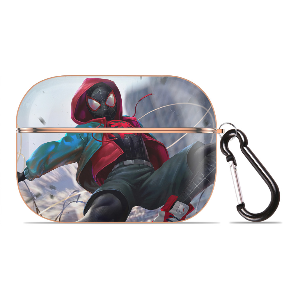 （画像用） Spider Man スパイダーマン 【AirPods Pro用】ハードシェル保護ケース｜耐衝撃・防指紋・カラビナ付き商品仕様