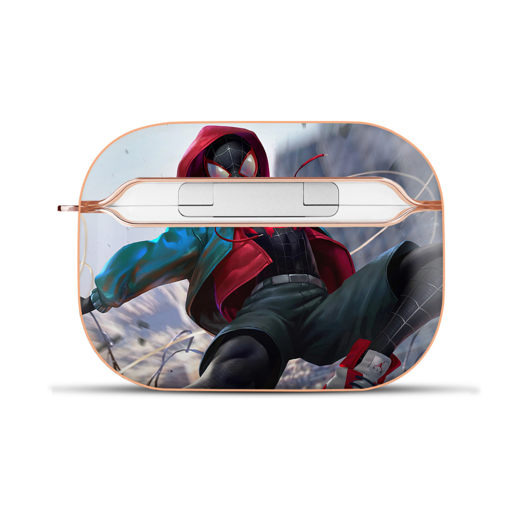 （画像用） Spider Man スパイダーマン 【AirPods Pro用】ハードシェル保護ケース｜耐衝撃・防指紋・カラビナ付き商品仕様
