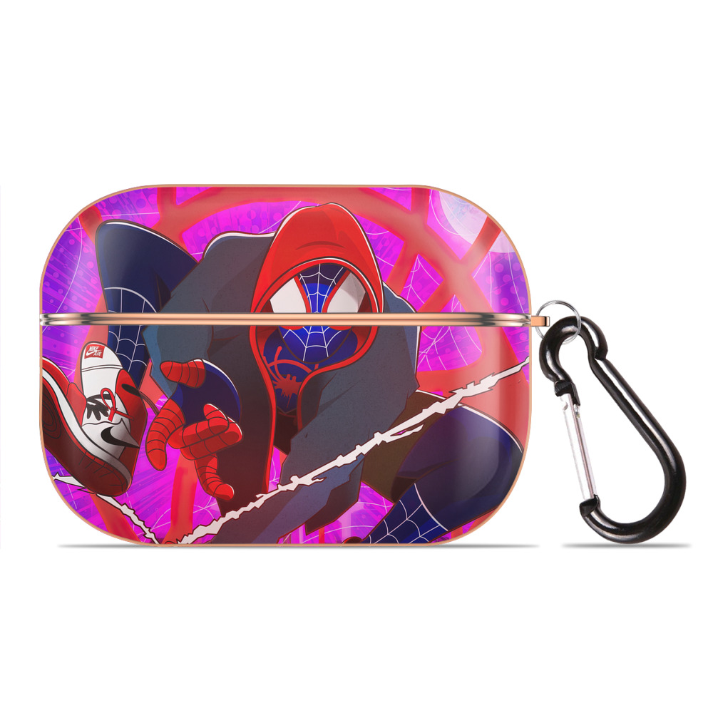 （画像用） Spider Man スパイダーマン 【AirPods Pro用】ハードシェル保護ケース｜耐衝撃・防指紋・カラビナ付き商品仕様