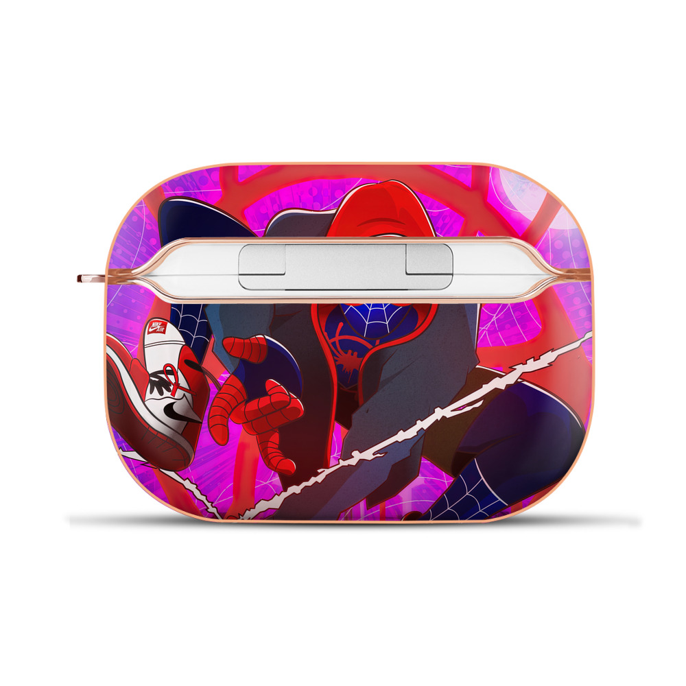 （画像用） Spider Man スパイダーマン 【AirPods Pro用】ハードシェル保護ケース｜耐衝撃・防指紋・カラビナ付き商品仕様