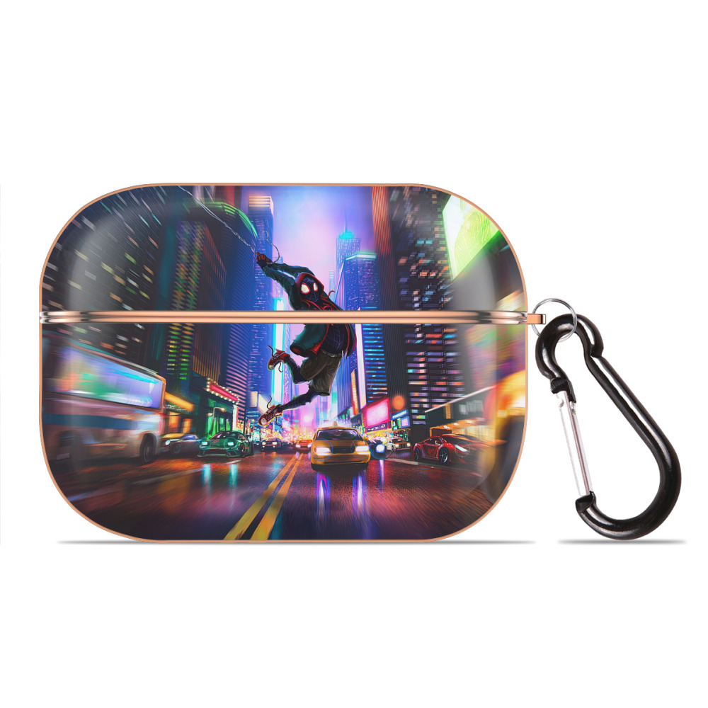 （画像用） Spider Man スパイダーマン 【AirPods Pro用】ハードシェル保護ケース｜耐衝撃・防指紋・カラビナ付き商品仕様