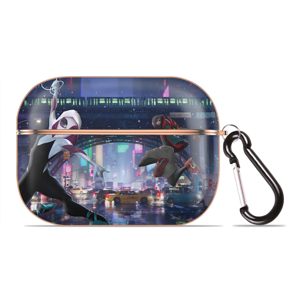 （画像用） Spider Man スパイダーマン 【AirPods Pro用】ハードシェル保護ケース｜耐衝撃・防指紋・カラビナ付き商品仕様