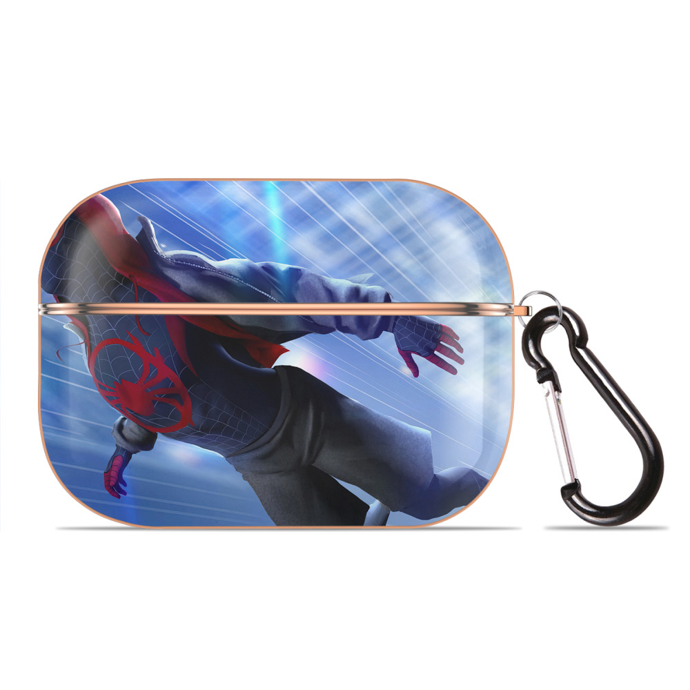 （画像用） Spider Man スパイダーマン 【AirPods Pro用】ハードシェル保護ケース｜耐衝撃・防指紋・カラビナ付き商品仕様