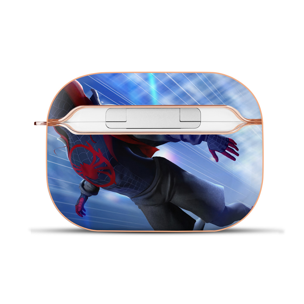 （画像用） Spider Man スパイダーマン 【AirPods Pro用】ハードシェル保護ケース｜耐衝撃・防指紋・カラビナ付き商品仕様