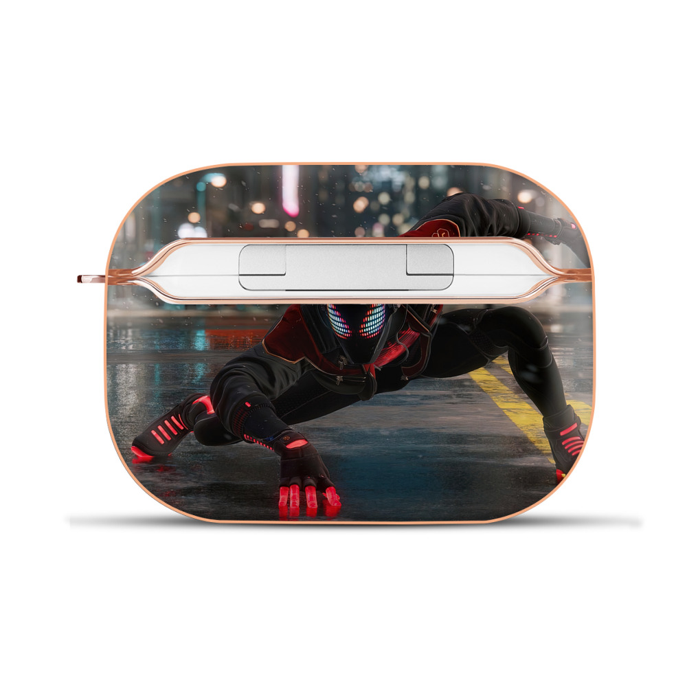 （画像用） Spider Man スパイダーマン 【AirPods Pro用】ハードシェル保護ケース｜耐衝撃・防指紋・カラビナ付き商品仕様