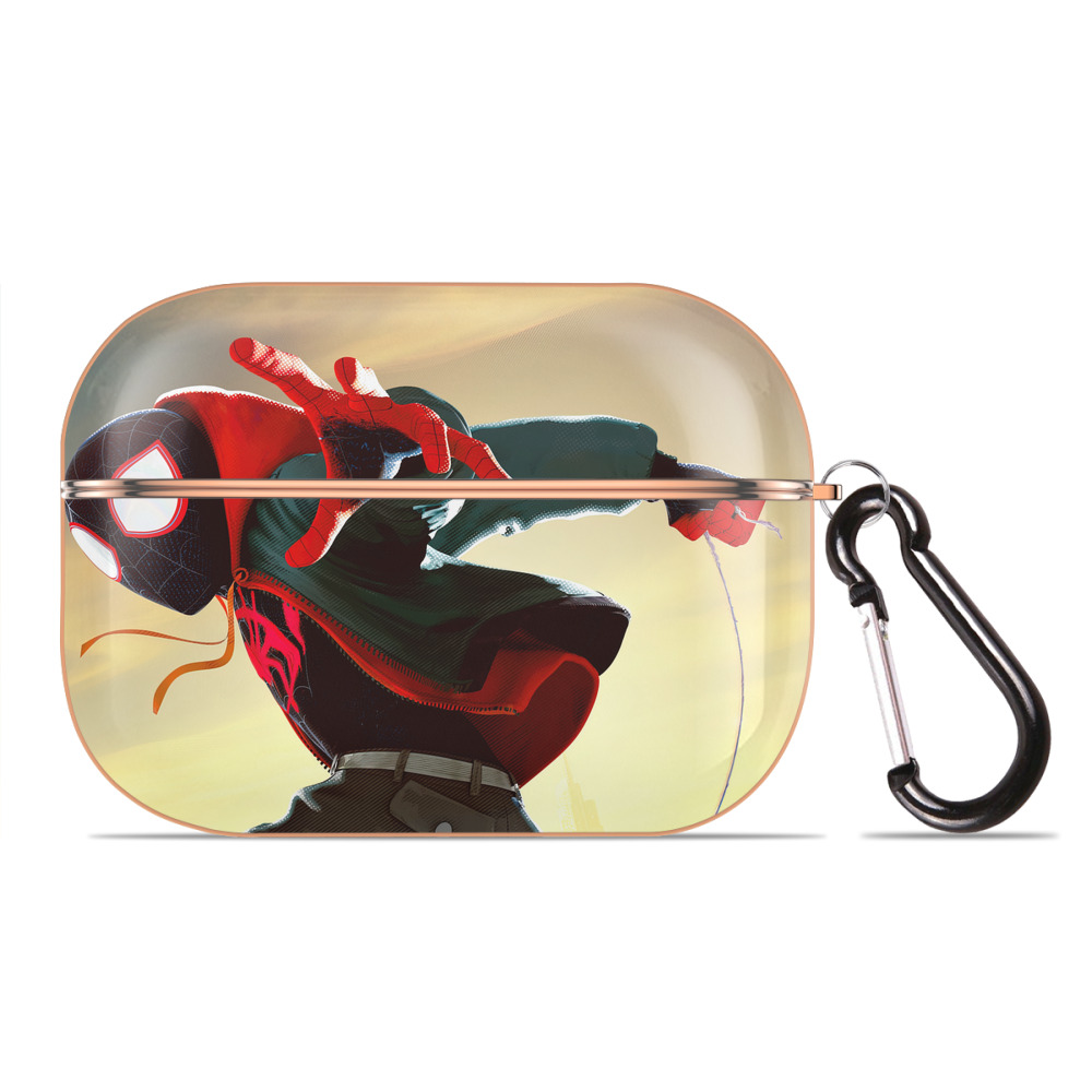 （画像用） Spider Man スパイダーマン 【AirPods Pro用】ハードシェル保護ケース｜耐衝撃・防指紋・カラビナ付き商品仕様