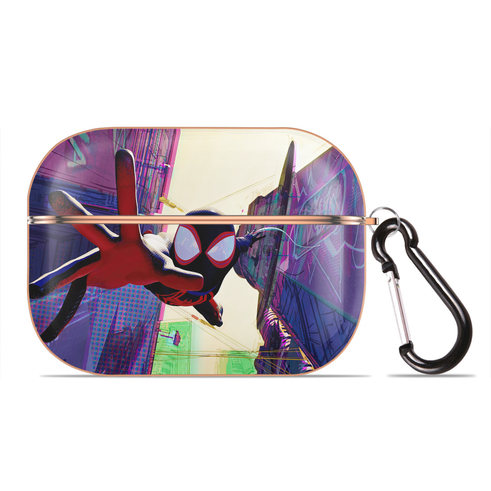 （画像用） Spider Man スパイダーマン 【AirPods Pro用】ハードシェル保護ケース｜耐衝撃・防指紋・カラビナ付き商品仕様