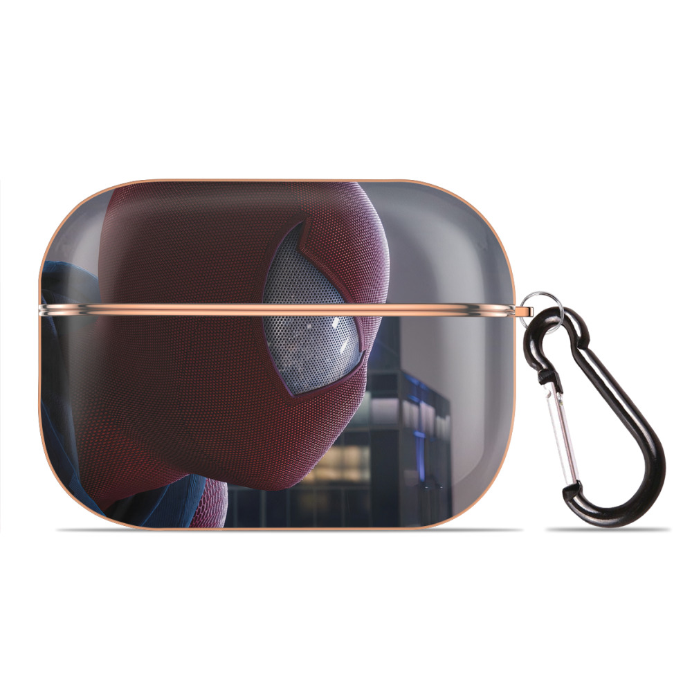 （画像用） Spider Man スパイダーマン 【AirPods Pro用】ハードシェル保護ケース｜耐衝撃・防指紋・カラビナ付き商品仕様