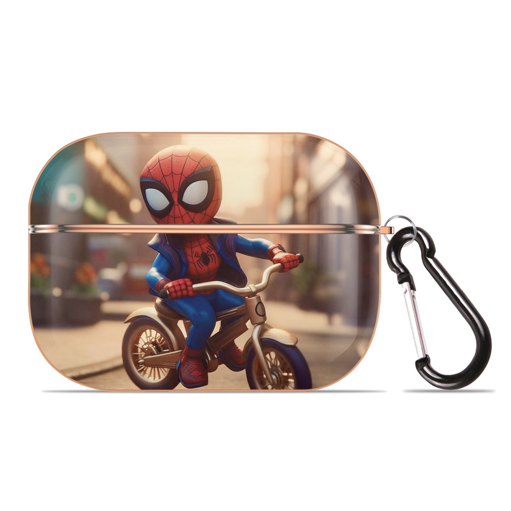 （画像用） Spider Man スパイダーマン 【AirPods Pro用】ハードシェル保護ケース｜耐衝撃・防指紋・カラビナ付き商品仕様