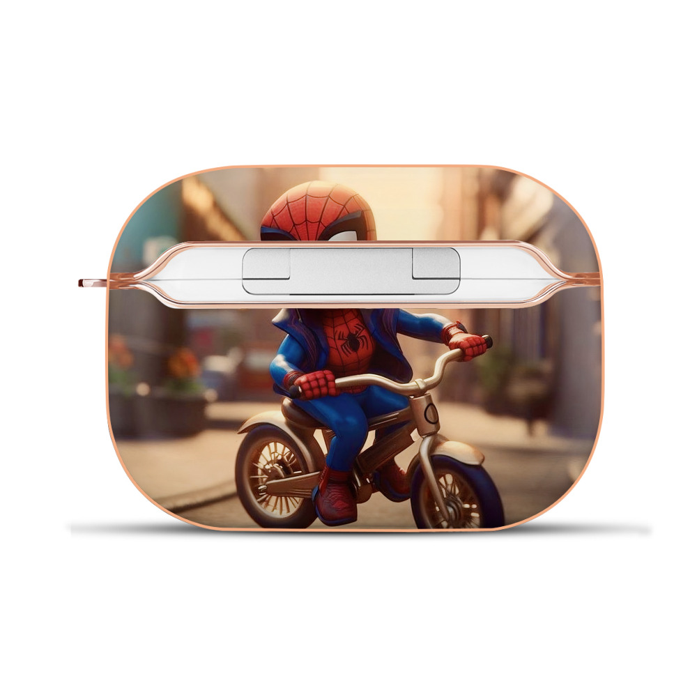 Spider Man スパイダーマン 【AirPods Pro用】ハードシェル保護ケース｜耐衝撃・防指紋・カラビナ付き商品仕様