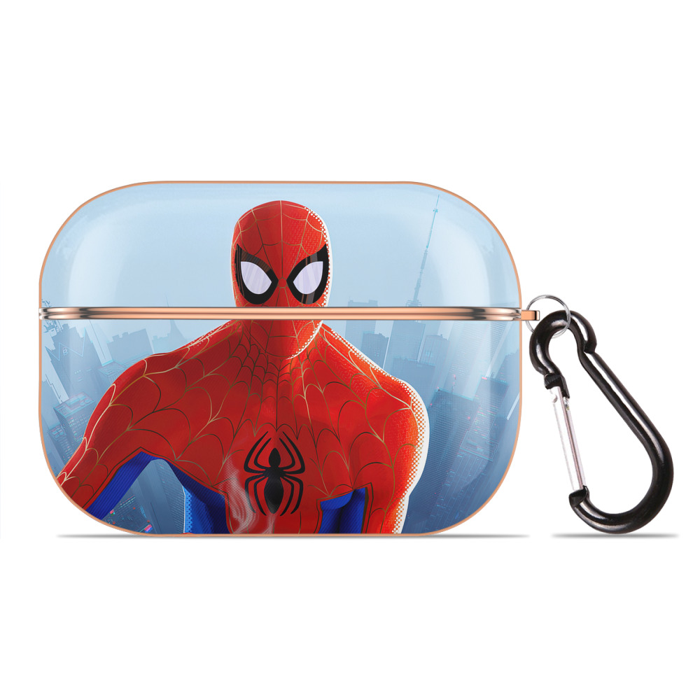 （画像用） Spider Man スパイダーマン 【AirPods Pro用】ハードシェル保護ケース｜耐衝撃・防指紋・カラビナ付き商品仕様