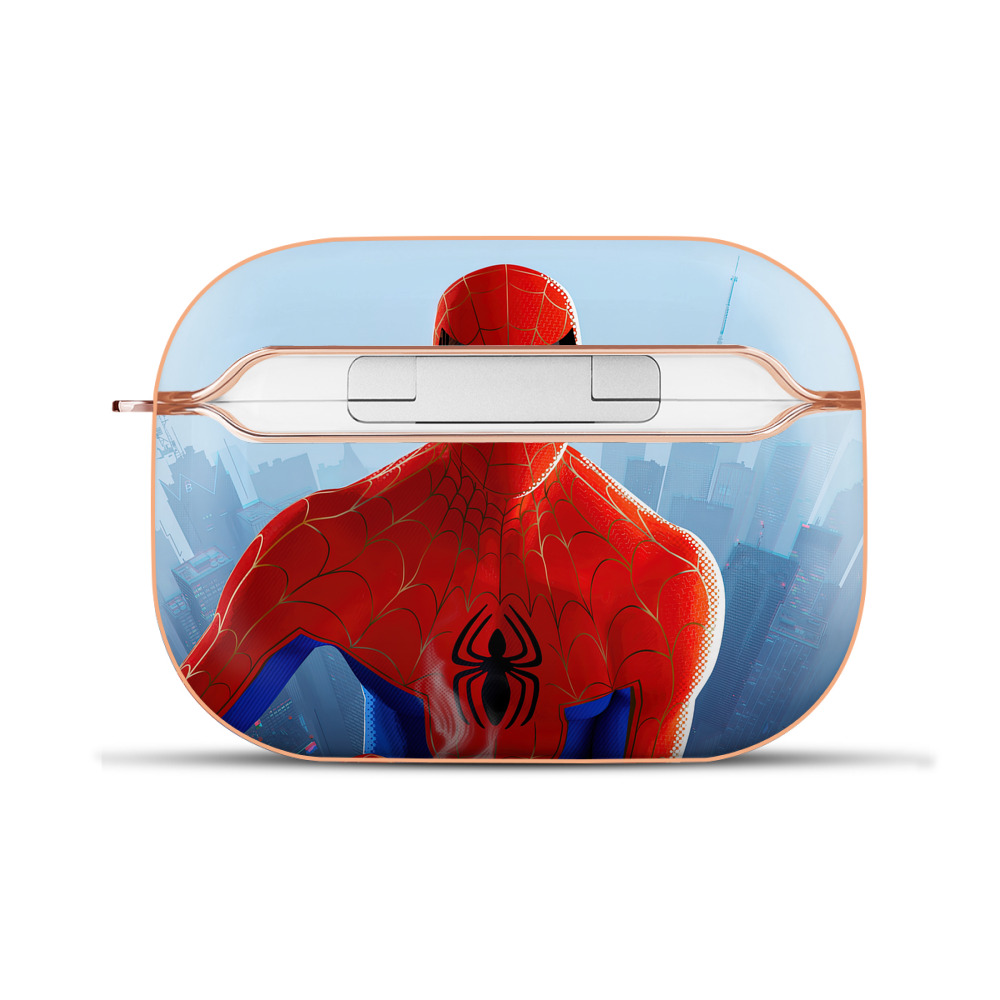 （画像用） Spider Man スパイダーマン 【AirPods Pro用】ハードシェル保護ケース｜耐衝撃・防指紋・カラビナ付き商品仕様