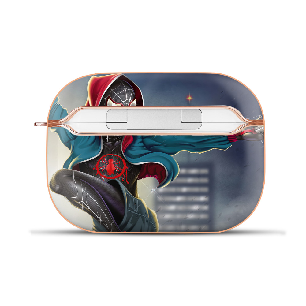 Spider Man スパイダーマン 【AirPods Pro用】ハードシェル保護ケース｜耐衝撃・防指紋・カラビナ付き商品仕様