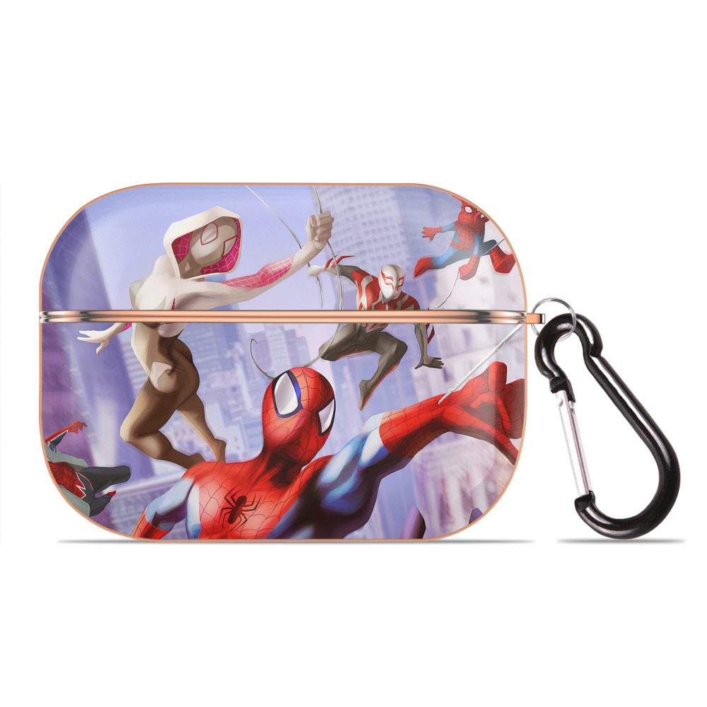 （画像用） Spider Man スパイダーマン 【AirPods Pro用】ハードシェル保護ケース｜耐衝撃・防指紋・カラビナ付き商品仕様