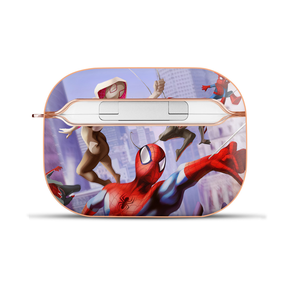 （画像用） Spider Man スパイダーマン 【AirPods Pro用】ハードシェル保護ケース｜耐衝撃・防指紋・カラビナ付き商品仕様