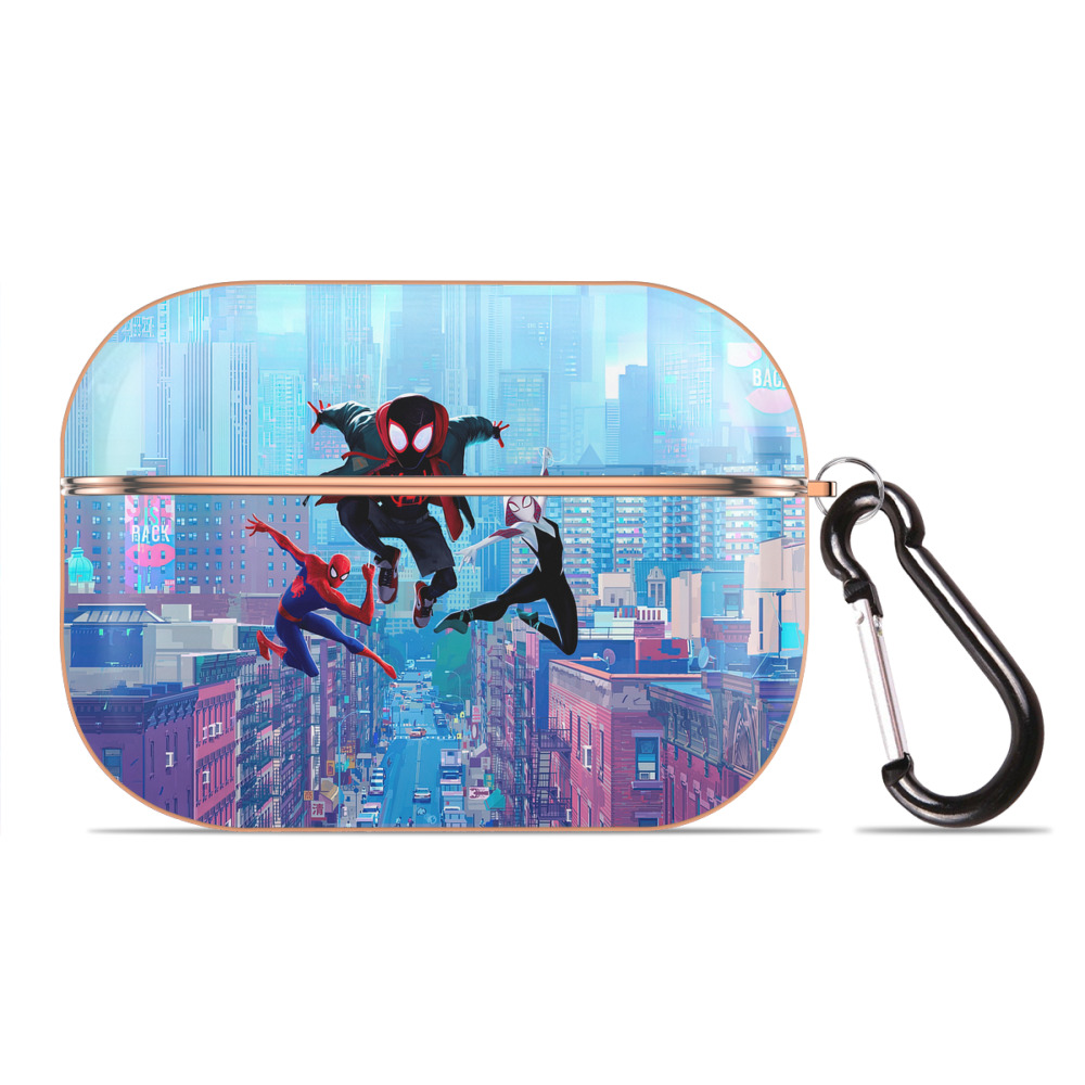 （画像用） Spider Man スパイダーマン 【AirPods Pro用】ハードシェル保護ケース｜耐衝撃・防指紋・カラビナ付き商品仕様
