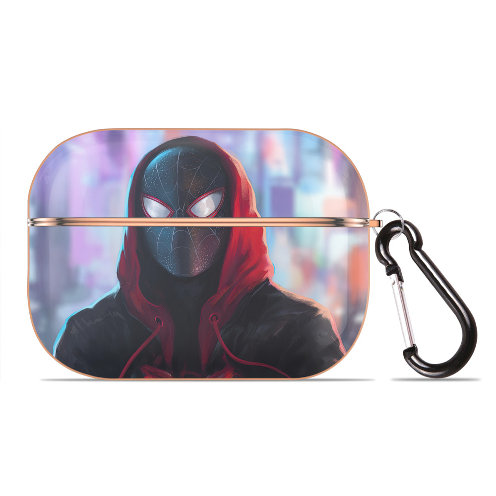 （画像用） Spider Man スパイダーマン 【AirPods Pro用】ハードシェル保護ケース｜耐衝撃・防指紋・カラビナ付き商品仕様