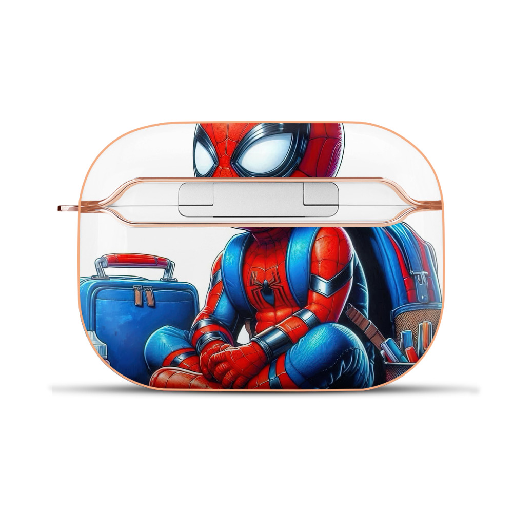 （画像用） Spider Man スパイダーマン 【AirPods Pro用】ハードシェル保護ケース｜耐衝撃・防指紋・カラビナ付き商品仕様