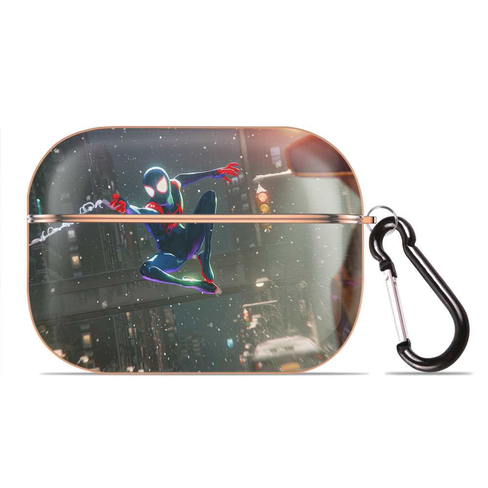 （画像用） Spider Man スパイダーマン 【AirPods Pro用】ハードシェル保護ケース｜耐衝撃・防指紋・カラビナ付き商品仕様
