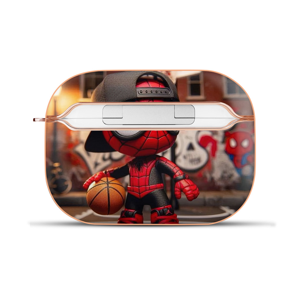 （画像用） Spider Man スパイダーマン 【AirPods Pro用】ハードシェル保護ケース｜耐衝撃・防指紋・カラビナ付き商品仕様