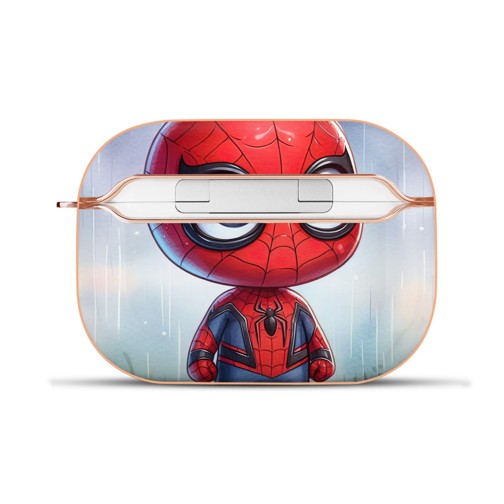 （画像用） Spider Man スパイダーマン 【AirPods Pro用】ハードシェル保護ケース｜耐衝撃・防指紋・カラビナ付き商品仕様