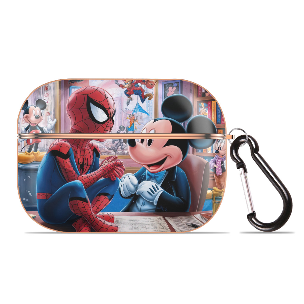 （画像用） Spider Man スパイダーマン 【AirPods Pro用】ハードシェル保護ケース｜耐衝撃・防指紋・カラビナ付き商品仕様